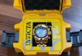 Invicta VENOM Mens Watch Model 26688 Mother Of Pearl with Hardshell Yellow Case.