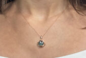 LeVian Rose Gold Plated Sterling Silver Aquaprase Topaz 3.5 cts Pendant Necklace