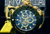 New Invicta 57mm Reserve Sea Hunter Swiss Movt Black Mother of Pearl Watch