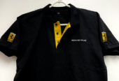 Size XL 44-45″ RICHARD MILLE x FERRARI Black 100%Cotton Polo T-shirt RM-23 RM-25