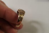 Vintage Solid 10k Gold 32nd Degree Masonic Ring With Diamond