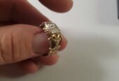 Vintage Solid 10k Gold 32nd Degree Masonic Ring With Diamond