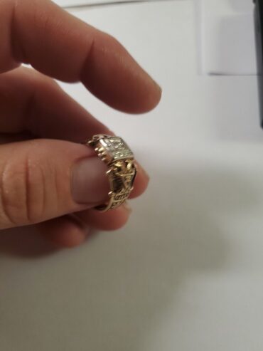 Vintage Solid 10k Gold 32nd Degree Masonic Ring With Diamond