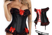 Women Basic Lace up Boned Corset top Bustier Waist Cincher Lingerie Shaper S-6XL