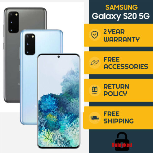 😍New SEALED Samsung Galaxy S20 5G SM-G981U1 128GB FACTORY UNLOCKED Cell Phones