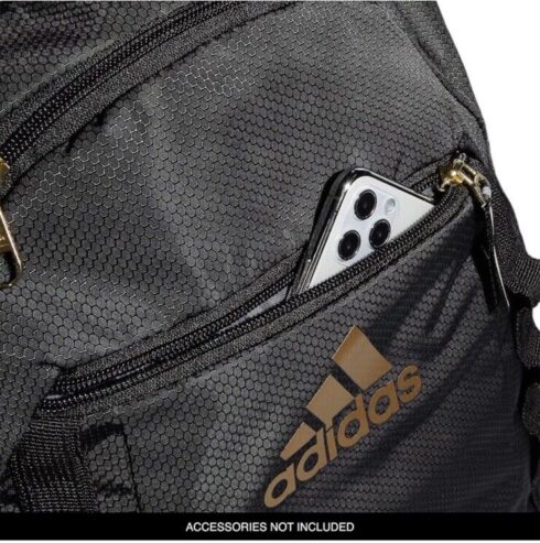 ADIDAS EXCEL 6 19″ LARGE Backpack School 15″ Laptop Bag BLACK GOLD $60 NWT