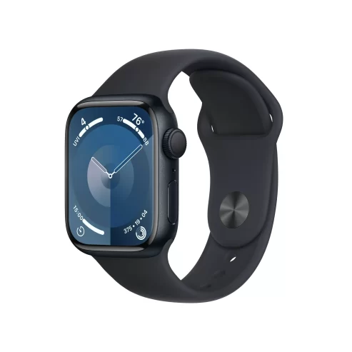 Apple Watch Series 9 GPS 41mm Midnight Aluminum Case with Midnight Sport Band – S/M