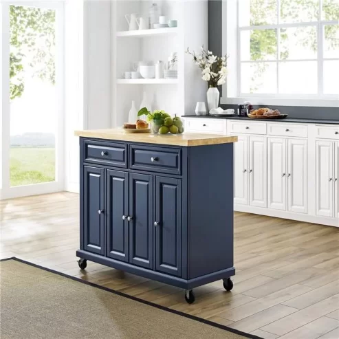 Crosley Madison Kitchen Cart – Navy