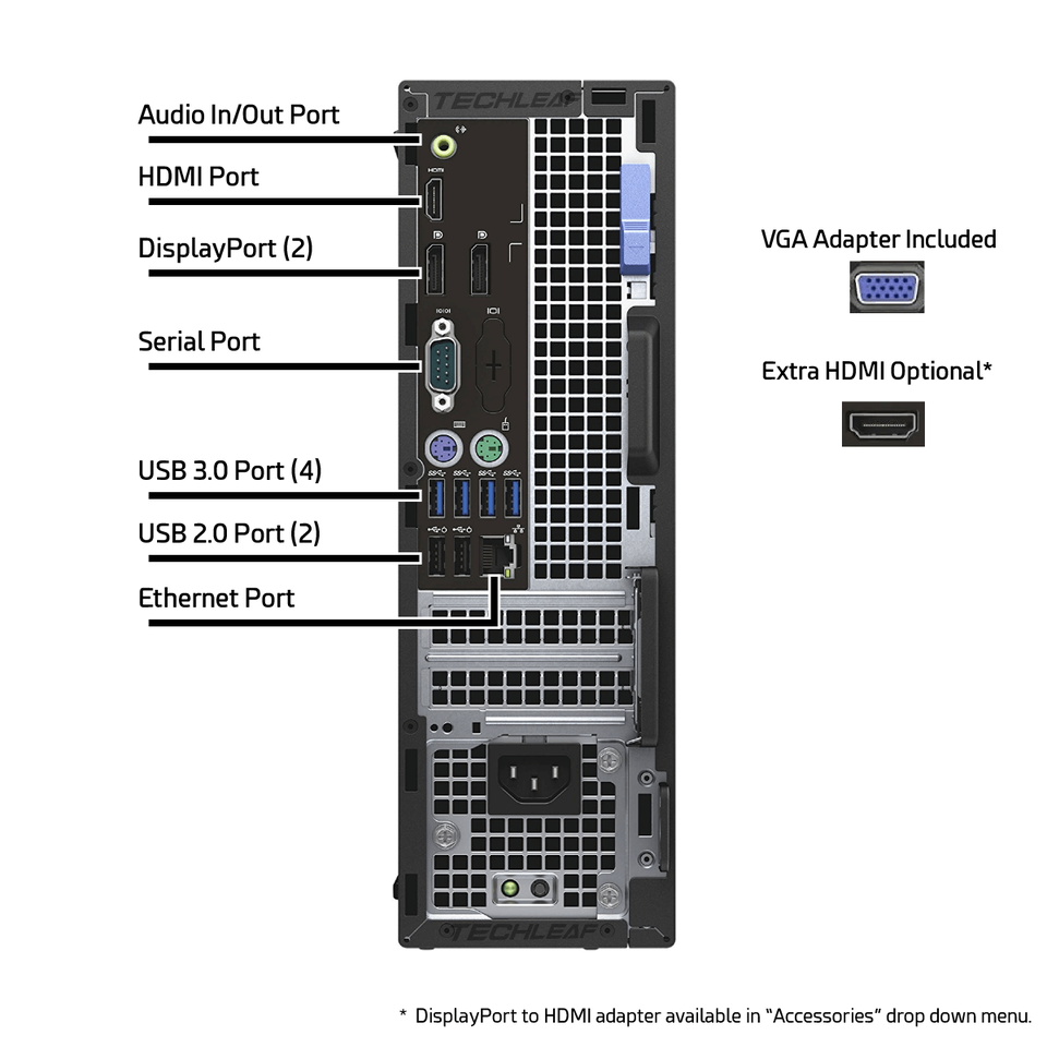 Dell Desktop Computer PC i7, up to 64GB RAM, 4TB SSD, Windows 11 or 10, WiFi BT