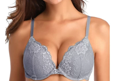 Deyllo-Womens-Sexy-Lace-Push-Up-Padded-Plunge-Add-Cups-Underwire-Lift-Up-Bra-Unique-Gray-36D-cipads-freeads