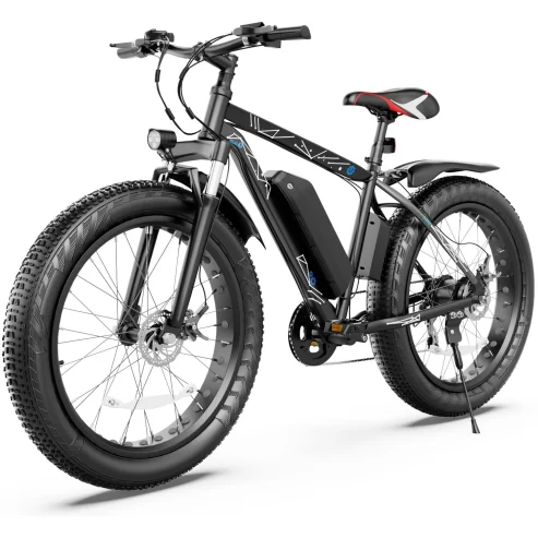 Gocio 26″ 4.0 Fat Tire Electric Bike for Adults, 500W Adults E Bike, 48V 13Ah Removable Li-Ion Battery, Professional 7-Speed, Electric Mountain Bicycle Beach Bike Snow Bike Ebike for Men