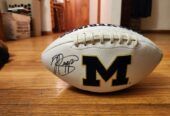 Jabrill Peppers Michigan Wolverines SIGNED Football + Helmet COA’s + Bobblehead