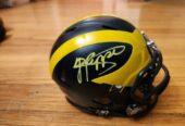 Jabrill Peppers Michigan Wolverines SIGNED Football + Helmet COA’s + Bobblehead