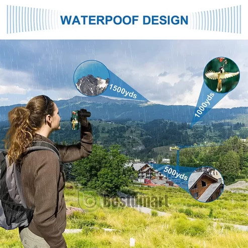 40×60 Phone Camera Zoom Monocular Telescope Bk-4 Lens Hiking Hunting with Tripod