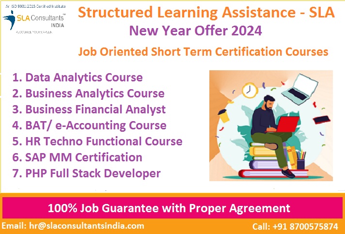 Accounting Course in Delhi, with Free SAP Finance FICO by SLA Consultants Institute in Delhi, NCR, Finance Analytics Certification [100% Job, Learn New Skill of ’24] get Axis GST Portal Professional Training,