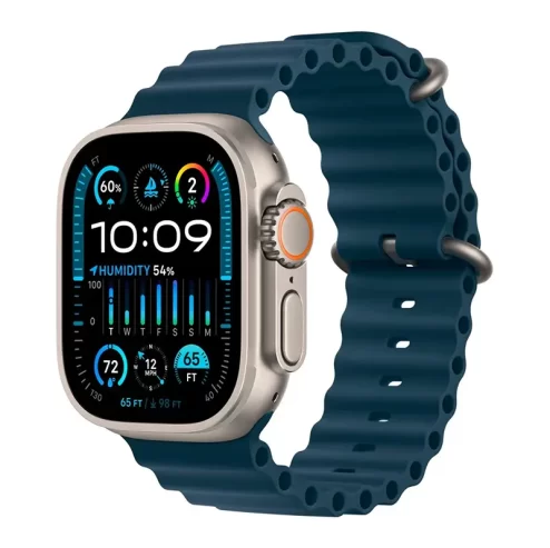 Apple Watch Ultra 2 49mm Cellular Titanium Case w/ Blue Ocean Band MREG3LL/A