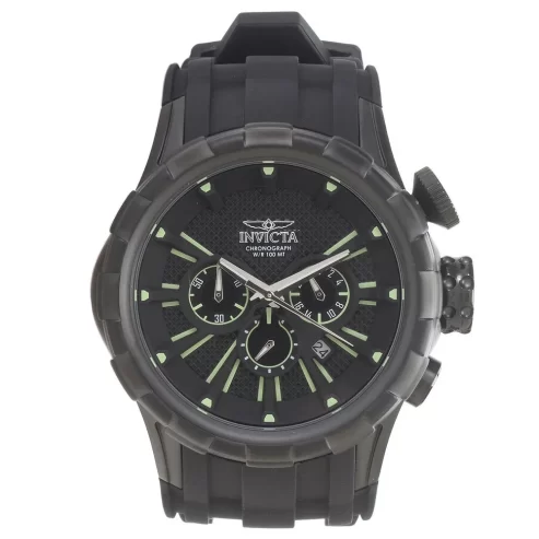 Invicta 16974 Men’s I-Force Chrono Black Dial Silicone Band Watch