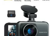 Toguard 4K Dash Cam Front and Rear Dual Dash Camera 3-inch LCD WDR Car Camera with Parking Monitor, Loop Recording, G-Sensor Function, Motion Detection, Built-in Battery