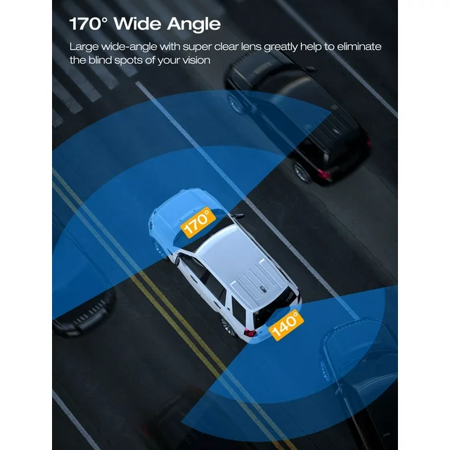 Toguard 4K Dash Cam Front and Rear Dual Dash Camera 3-inch LCD WDR Car Camera with Parking Monitor, Loop Recording, G-Sensor Function, Motion Detection, Built-in Battery