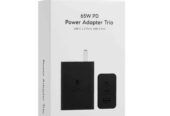 65W Fast Travel Charger with 3 Ports – USB & Dual USB-C High-Speed Charging for Xiaomi Redmi Note 13/Poco M6/Redmi 13R/Redmi 13C 5G/Redmi Note 13R Pro iPhone, Samsung Galaxy, Laptops, Phones