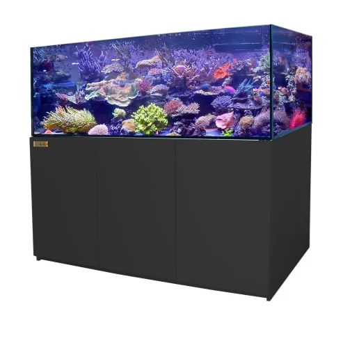 AquaDream 220 Gallon All-In-One Coral Reef Aquarium Tank with Ultra Clear Glass and Built in Sump All Black