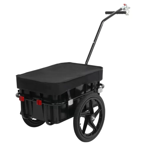 PEXMOR Bike Cargo Trailer, Bicycle Wagon Trailer W/Universal Coupler & Waterproof Cover