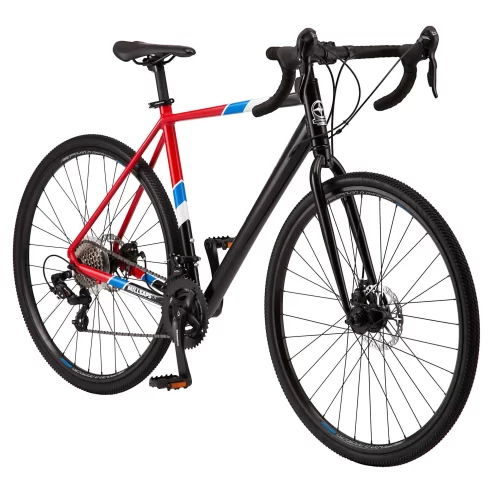 Schwinn Millsaps Men’s/Women’s, 700c Wheels, Road Bike, 14 Speeds, Black / Red, Cyclocross