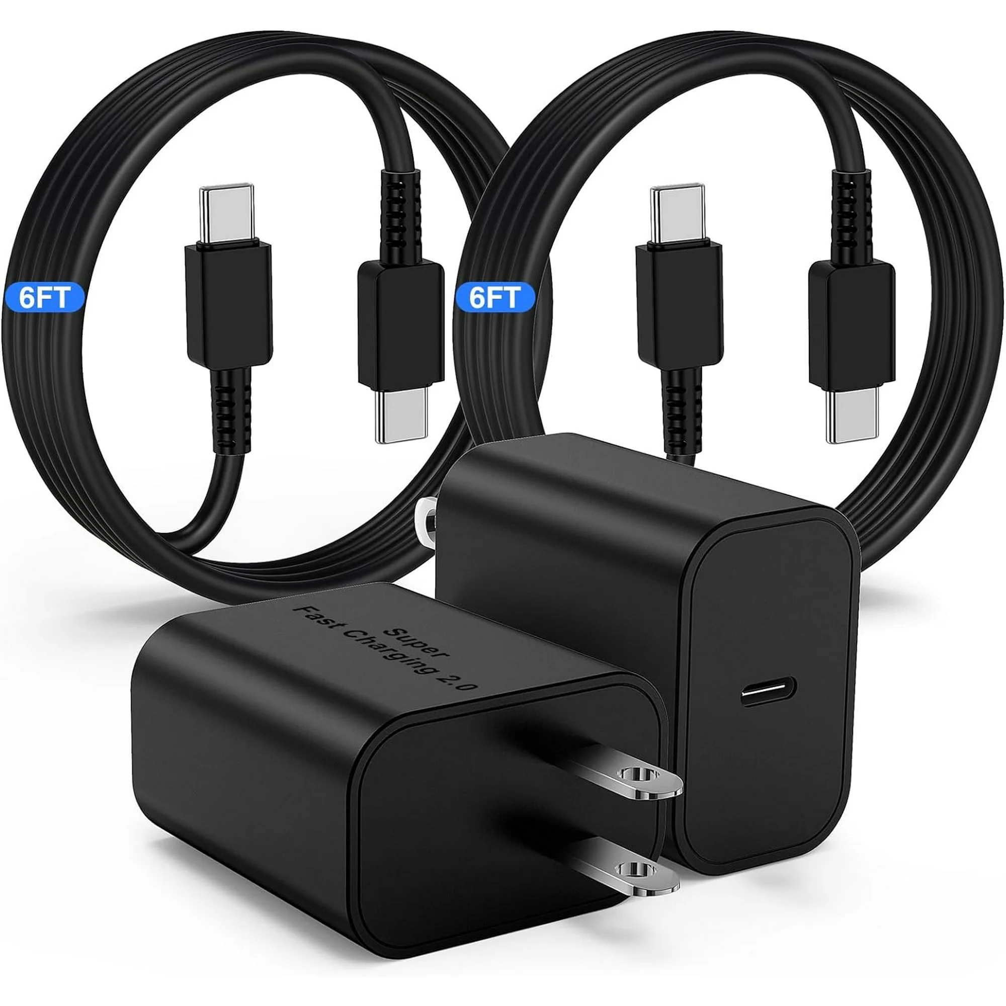 2 Pack 45W Samsung USB-C Super Fast Charger 6FT Type C Charger Cable Cord Fast Charging Android Phone Wall Charger Block for Samsung Galaxy S23 Ultra/S23/S23+/S22/S22 Ultra/S22+/S21/Note10/20，Tab S9 at walmart.com