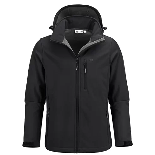 33,000ft Men’s Lightweight Softshell Jacket Fleece Lined Hooded Water Resistant Winter Hiking Windbreaker Jackets