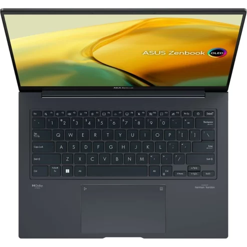 ASUS – Zenbook 14.5″ 2.8K OLED Touch Laptop – Intel Evo Platform – 13th Gen Core i7 Processor with 16GB Memory – 512GB SSD – Inkwell Gray