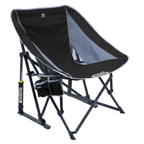 Gymax Hammock Camping Chair w/ Retractable Footrest & Carrying Bag for Camping Picnic Black