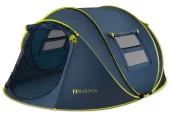 MARNUR Instant Tent 4-Person Camp Tent, Auto Setup Pop Up Tent, Waterproof, Huge Door & Windows, Dark Blue