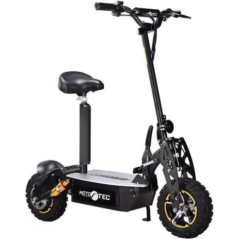 MotoTec MT-2000w-Black 2000 watt 48V Electric Scooter, Black