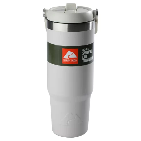 Ozark Trail 30 oz Insulated Stainless Steel Tumbler with Swivel Handle – Tan At Walmart.com