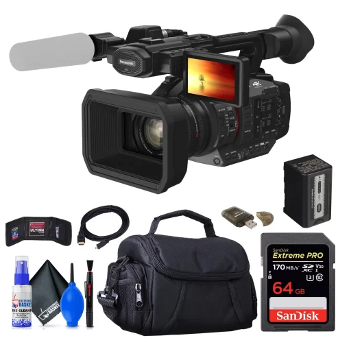 Panasonic HC-X20 4K Mobile Camcorder with Rich Connectivity + 64GB Card + More