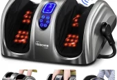 TISSCARE Shiatsu Foot Massager Machine with Heat- Kneading for Pain Relief, Plantar Fasciitis- Gray