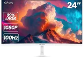 CRUA 24″ FHD 75Hz Curved Computer Monitor,1080P Narrow Bezel Office Monitor,99% SRGB,FreeSync, HDMI,White $89.99