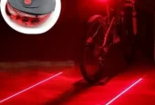 N1- Bike Light Rear Tail 5 LED + 2 Laser Flashing Safety Warning, High flash Leaser Beam for your Bicycle – Red, New