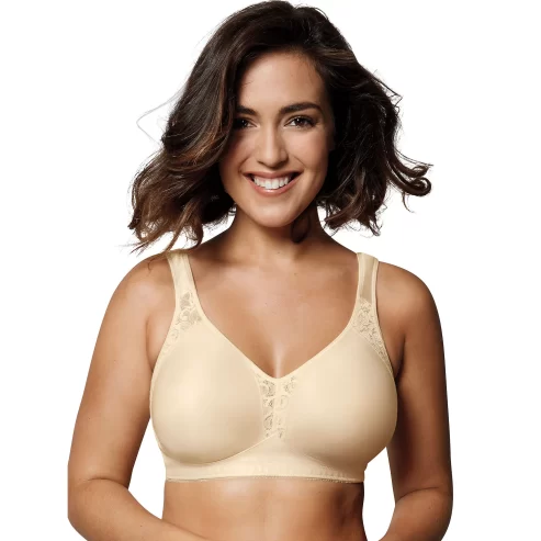 Playtex 18 Hour 4395 All-Around Smoothing Wirefree Bra Light Beige 44B Women’s