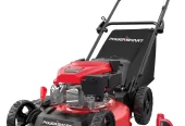 PowerSmart Gas Push Lawn Mower 17-inch 144cc Engine, 3-in-1 with Bagger, 6-Position Height Adjustment