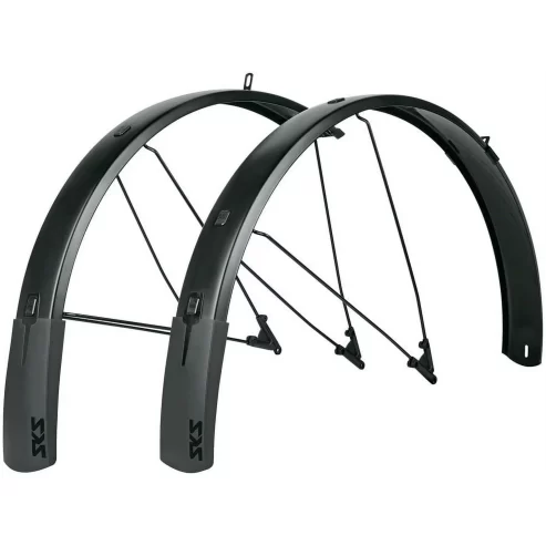 SKS B75 Bluemels Style Full Coverage Fender Set – 75mm, 27.5/29/700 x 2.25-2.6″, Matte Black 89.99