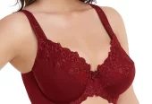 Women’s Sexy Lace Embroidered Bras Full Coverage Unlined Underwire Plus Size Bra 42DDD