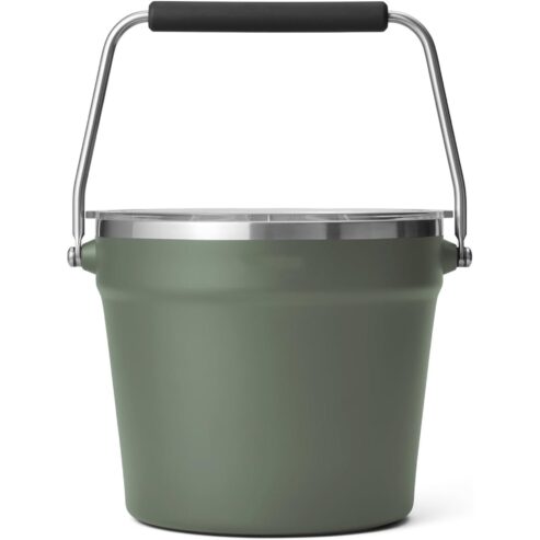 Beverage Bucket, Double-Wall Vacuum Insulated Ice Bucket with Lid, Camp Green yeti at walmart.com near me