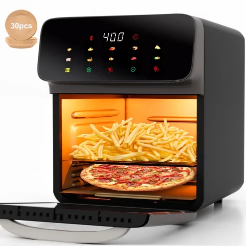 Bluebow Air Fryer 12QT Convection Oven with Visible Window, 10-in-1 Multi Function and Touchscreen, Gray 74.99 at walmart.com near me