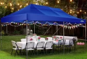 COBIZI 10×20 Heavy Duty Pop up Canopy Tent with 6 sidewalls Easy Up Commercial Outdoor Canopy Wedding Party Tents for Parties All Season Wind & Waterproof Gazebo with Roller Bag,Dark Blue(Thickened) at walmart.com near me