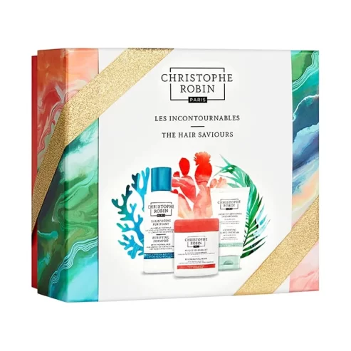 Christophe Robin The Hair Saviours Giftset (3PC) – Shampoo, Regenerating Mask, Leave-In Cream