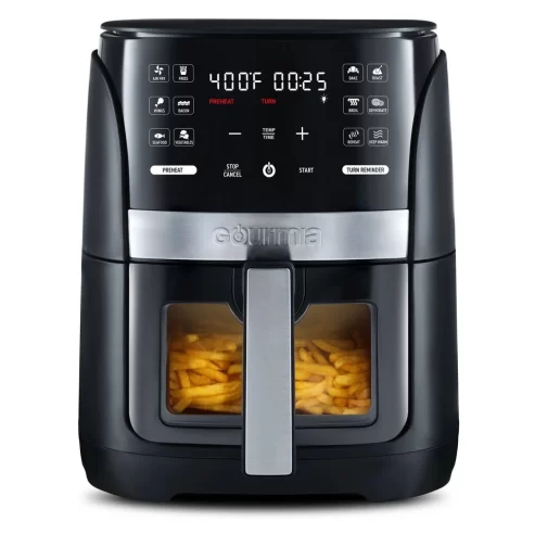 Gourmia 6-Qt Digital Window Air Fryer with 12 Presets & Guided Cooking Black at walmart.com near me