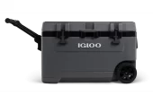 Igloo 72 QT Overland Ice Chest Cooler with Wheels, Gray,