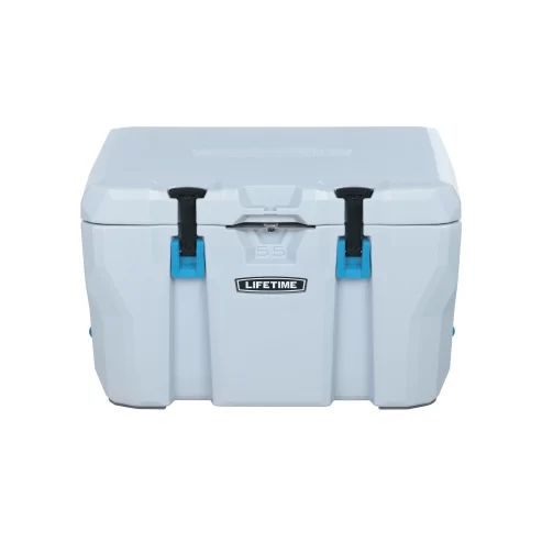 Tailgating at the game Lifetime New 55 Qt. Capacity High Performance Polyethylene Cooler, Light Gray (90949) at walmart.com near me