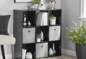 Mainstays 11″ 9-Cube Storage Organizer, Black at walmart.com near me